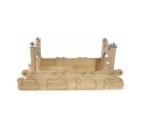 CAZSTYK Structure d'activités en bois naturel avec chemin pour oiseaux et petits animaux de compagnie 42 x 16 x 17 cm Zone de divertissement même cadre d'escalade pour animaux de compagnie