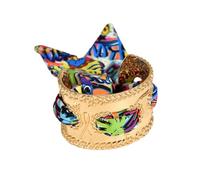 CAZSTYK Style rétro manchette pour femme avec ruban vibrant en alliage robuste - Cadeau multicolore réglable, One Size, Comme décrit
