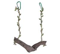 CAZSTYK Support balançoire jouet perchoir en bois résistant puzzle fitness perchoir support bâton support pour inséparable, calopsitte oiseau jouet poules et perroquets