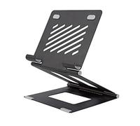 CAZSTYK Support de refroidissement réglable pour ordinateur portable - Antidérapant - En acier - Pliable - Pour tablette, ordinateur portable - Pince extensible - Lit et canapé - Pliable