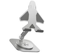 CAZSTYK Support de téléphone pliable en aluminium avec angle de visualisation réglable et base antidérapante pour un support de téléphone stable en alliage d'aluminium