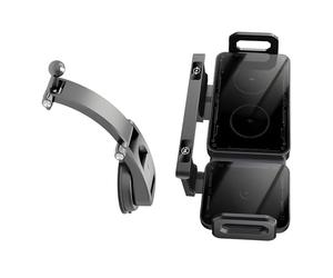 CAZSTYK Support de téléphone robuste pour voiture avec double bobine de transfert d'énergie pour appareils à grand écran et modèles d'affichage pliables, support de téléphone antidérapant pour routes