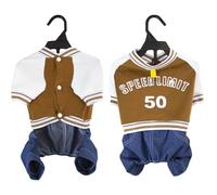 CAZSTYK Sweat à capuche contrasté pour animal domestique en tissu polyester avec couverture à quatre pattes pour le printemps, l'automne et les petites races, vêtements d'extérieur pour chien