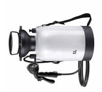 CAZSTYK Unité de bain d'extérieur robuste de 5 L - Pulvérisateur de douche contrôlé à la main pour les aventures - Douche extérieure compacte