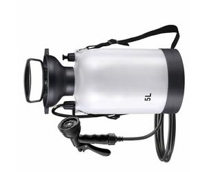 CAZSTYK Unité de bain d'extérieur robuste de 5 L - Pulvérisateur de douche contrôlé à la main pour les aventures - Douche extérieure compacte