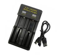 CAZSTYK Universals LiFePO4 Batterie de chargement USB pour 14500 18650 26500 Cellules de 3,2 V avec lumières LED Multi Compatible Chargement USB