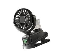 CAZSTYK Ventilateur de refroidissement à clipser pour bureau - 4 réglages de vitesse - Parfait pour le camping - Fonctionnement silencieux