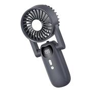 CAZSTYK Ventilateur de refroidissement portable silencieux équipé d'une lampe de poche lumineuse et d'un port de charge USB à affichage numérique. Petit ventilateur