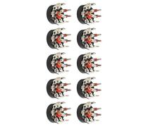 CAZSTYK Volumes Rotatifs RV12MM avec broche coudée de commutation pour amplificateur de puissance, plaqué or, faible résistance, potentiomètre sonore