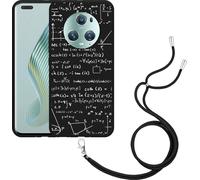 Cazy Chaîne de portable Housse noire Compatible avec Magic5 Pro Mathématiques Blancs