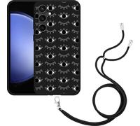 Cazy Chaîne de portable Housse noire Compatible avec Samsung Galaxy S23 FE Je vous vois