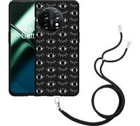 Cazy Chaîne de téléphone Housse noire Compatible avec OnePlus 11 Je vous vois