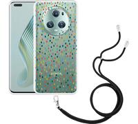 Cazy Chaîne de téléphone portable Coque Compatible avec Honor Magic5 Pro Points heureux