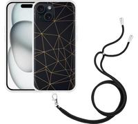 Cazy Chaîne de téléphone portable Coque Compatible avec iPhone 15 Luxe