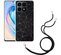 Cazy Chaîne de téléphone portable Coque Compatible avec Motorola Edge 40 Pro Luxe