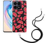 Cazy Chaîne de téléphone portable Coque Compatible avec Motorola Edge 40 Pro Pastèque
