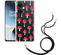 Cazy Chaîne de téléphone portable Coque Compatible avec OnePlus Nord CE 3 Lite 5G Champignons