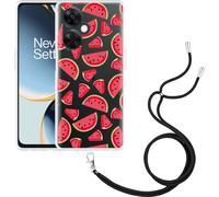 Cazy Chaîne de téléphone portable Coque Compatible avec OnePlus Nord CE 3 Lite 5G Pastèque
