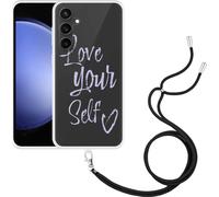 Cazy Chaîne de téléphone portable Coque Compatible avec Samsung Galaxy S23 FE T'aimer toi-même