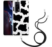 Cazy Chaîne de téléphone portable Coque Compatible avec Xiaomi Poco F5 Pro Taches de vache