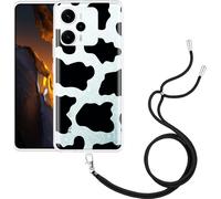 Cazy Chaîne de téléphone portable Coque Compatible avec Xiaomi Poco F5 Taches de vache