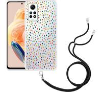 Cazy Chaîne de téléphone portable Coque Compatible avec Xiaomi Redmi Note 12 Pro 4G Points heureux