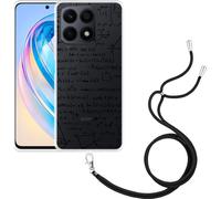 Cazy Chaîne de téléphone portable Housse Compatible avec Honor X8a Mathématiques Noir