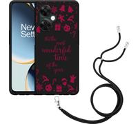 Cazy Chaîne de téléphone portable Housse noire Compatible avec OnePlus Nord CE 3 Lite 5G Most Wonderful Time