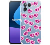 Cazy Coque Compatible avec Fairphone 5 Lunettes de soleil en forme de cœur