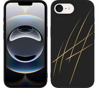 Cazy Coque compatible avec iPhone 16e Coque en Silicone Noir - Elegant Touch
