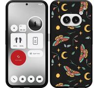 Cazy Coque compatible avec Nothing Phone (2a) / (2a) Plus Coque en Silicone Noir - Motif magique
