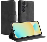 Cazy Coque Compatible avec Samsung Galaxy A26 Coque avec Porte-Cartes - Bookcase Premium - Noir