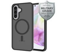 Cazy Coque Compatible avec Samsung Galaxy A36 / A56 Coque Compatible avec MagSafe - Military Grade Backcover - Noir