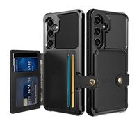 Cazy Coque Compatible avec Samsung Galaxy A55 - Porte-Cartes magnétique - Noir