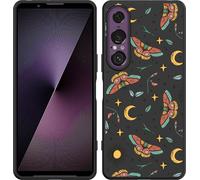 Cazy Coque compatible avec Sony Xperia 1 VII Coque en Silicone Noir – Motif magique