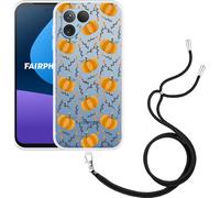 Cazy Coque de chaîne de téléphone portable Compatible avec Fairphone 5 Citrouilles