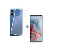 Cazy Coque et Verre Trempé Compatible avec Motorola Moto G34 - Contenir 1 Coque Silicone +