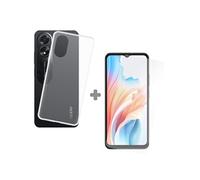 Cazy Coque et Verre Trempé Compatible avec Oppo A38 4G / A18 4G - Contenir 1 Coque Silicon