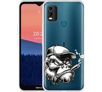 Cazy Cover Compatible avec Nokia C21 Plus - Gorilla Head