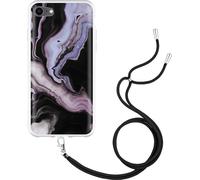 Cazy Étui avec chaîne Compatible avec iPhone 7 - Marbre liquide