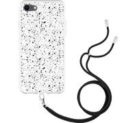 Cazy Étui avec chaîne Compatible avec iPhone 8 - Finition terrazzo