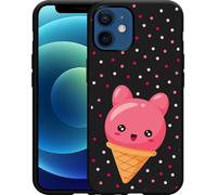 Cazy Étui noir Compatible avec iPhone 12/12 Pro - Cône de glace