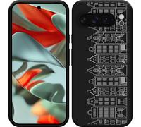 Cazy Housse adaptée à Google Pixel 9 Pro XL Housse en silicone Noir - Maisons de canal I