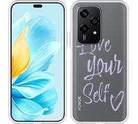 Cazy Housse adaptée à Honor 200 Lite Housse en silicone - Aime-toi toi-même