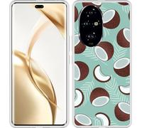 Cazy Housse adaptée à Honor 200 Pro Housse en silicone - Noix de coco