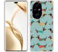 Cazy Housse adaptée à Honor 200 Pro Housse en silicone - Teckel d'hiver
