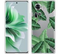 Cazy Housse adaptée à Oppo Reno11 Housse en silicone - Feuilles de palmier