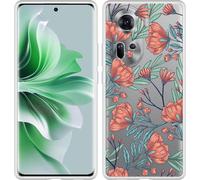 Cazy Housse adaptée à Oppo Reno11 Housse silicone - Roses coquelicots