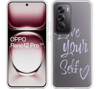 Cazy Housse adaptée à Oppo Reno12 Pro Housse en silicone - Aime-toi toi-même