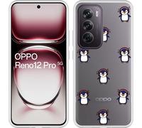 Cazy Housse adaptée à Oppo Reno12 Pro Housse en silicone - Chiller comme un pingouin